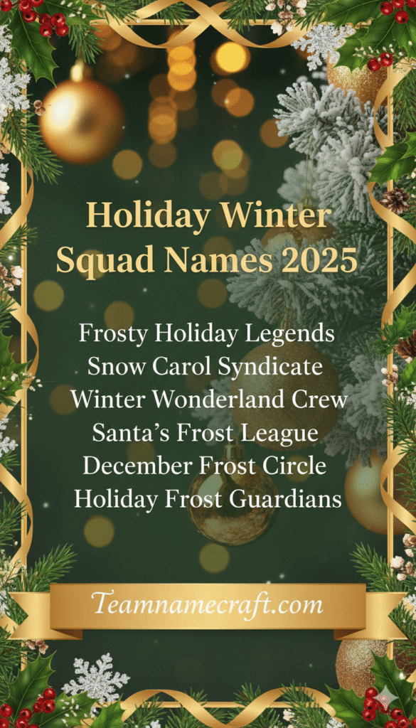 Holiday Winter Squad Names