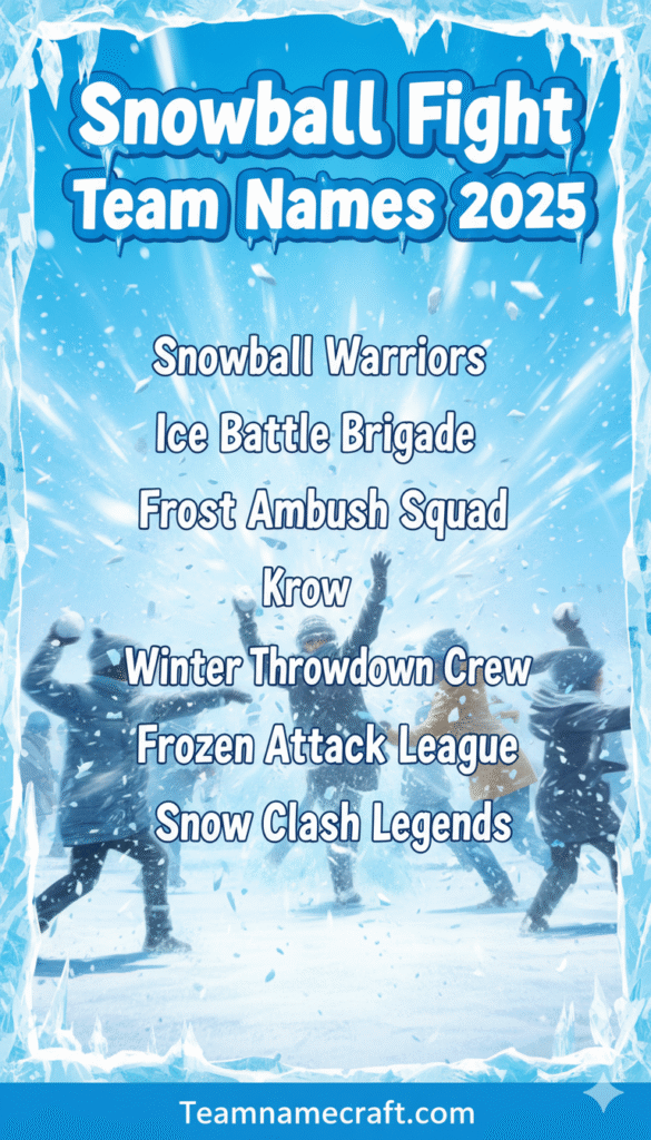 Snowball Fight Team Names
