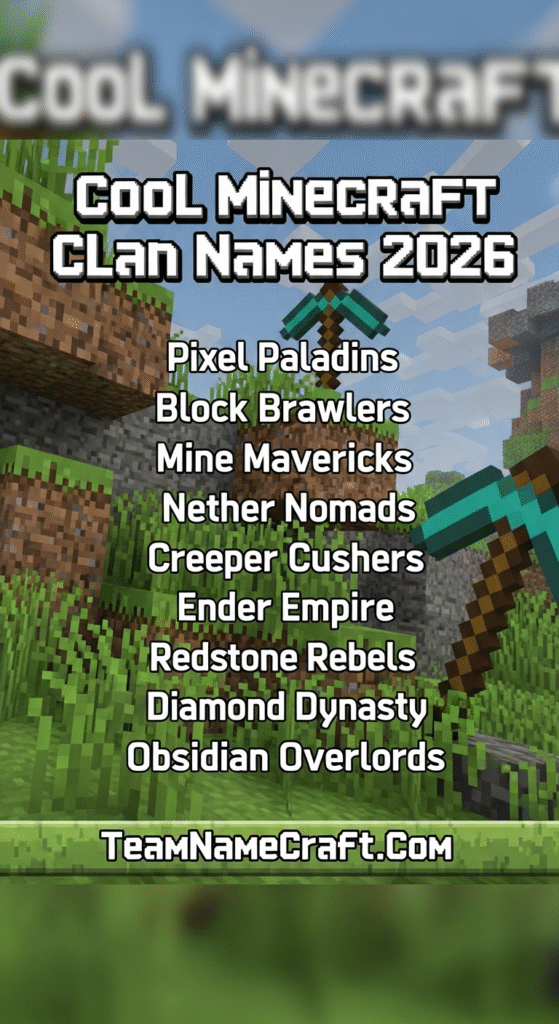 Cool Minecraft Clan Names