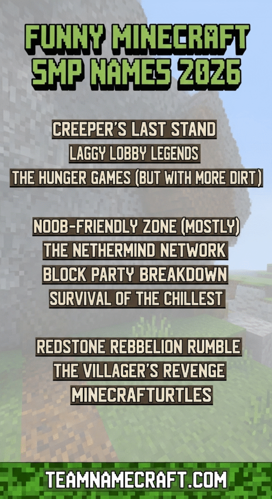 Funny Minecraft Smp Names