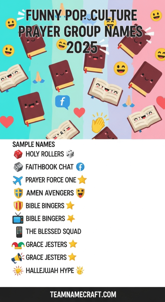 Funny Pop Culture Prayer Group Names