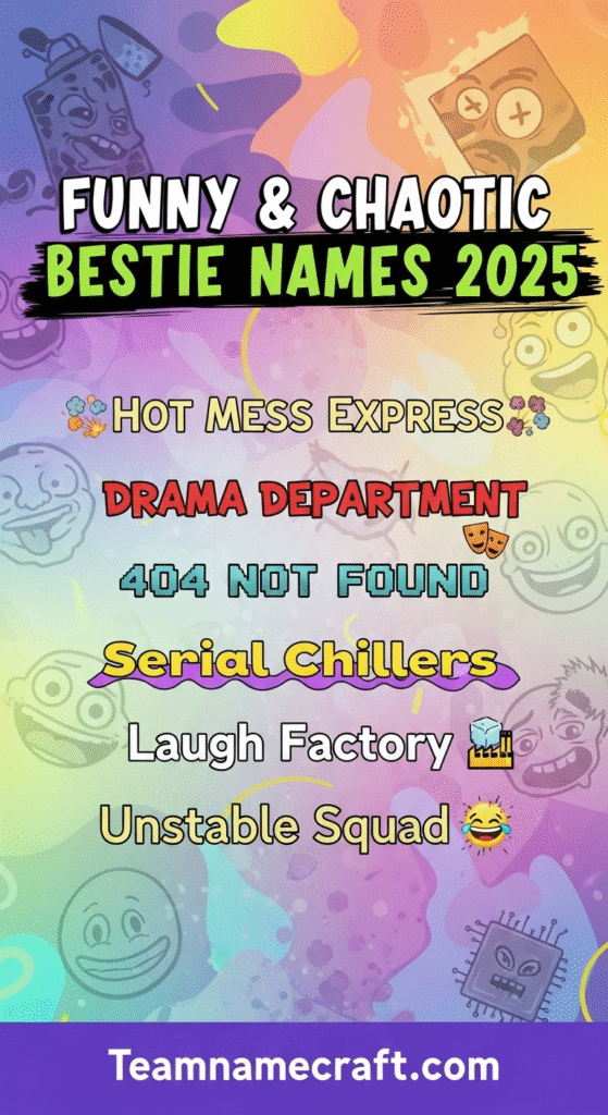 Funny & Chaotic Best Friend Group Names