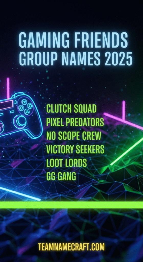 Gaming Friends Group Names