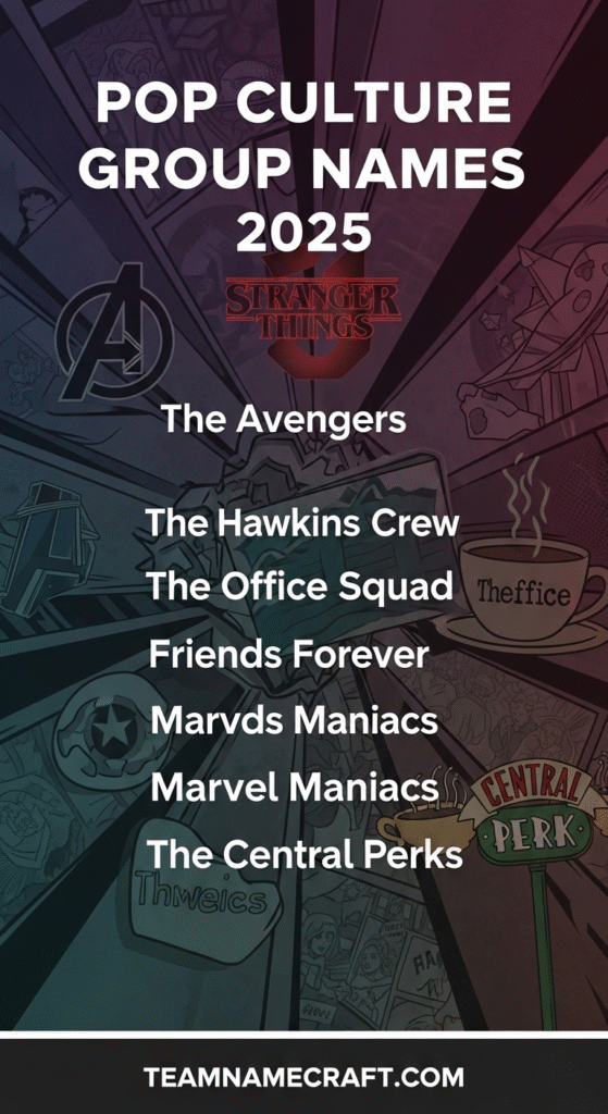 Pop Culture & TV/Movie-Inspired Group Names