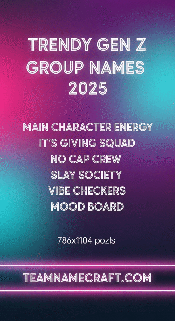 Trendy Gen Z Group Names