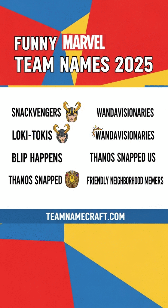 Funny Marvel Team Names