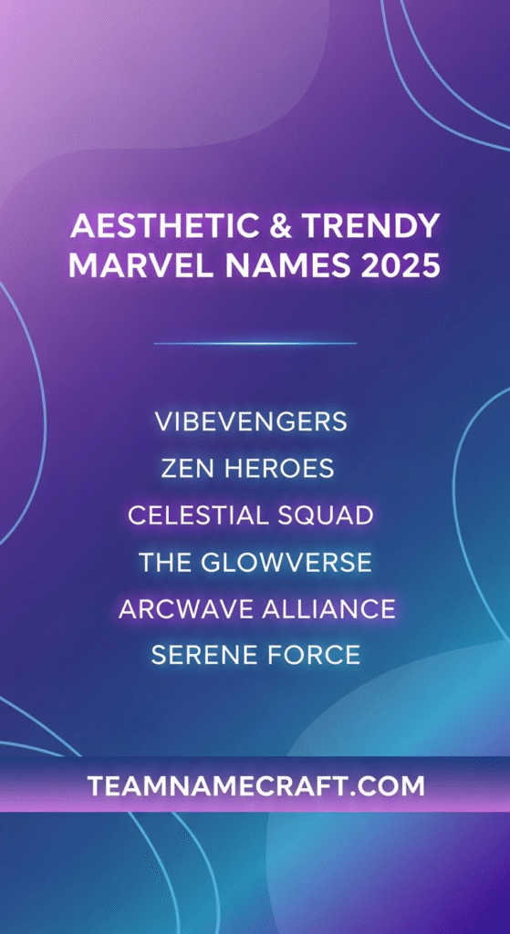 Aesthetic & Trendy Marvel Names