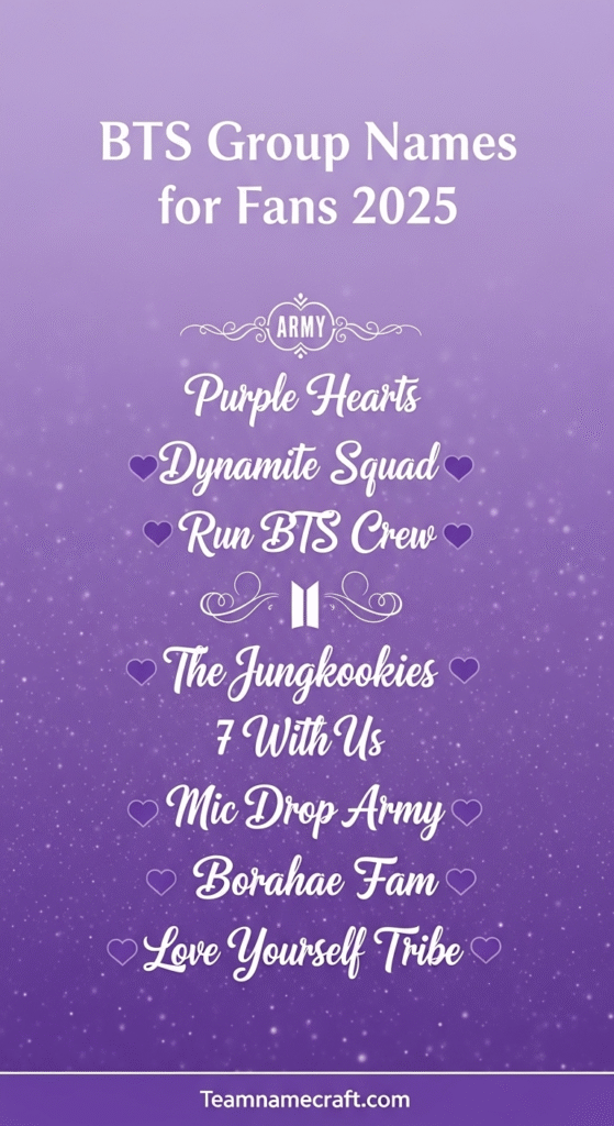 BTS Group Names for Fans
