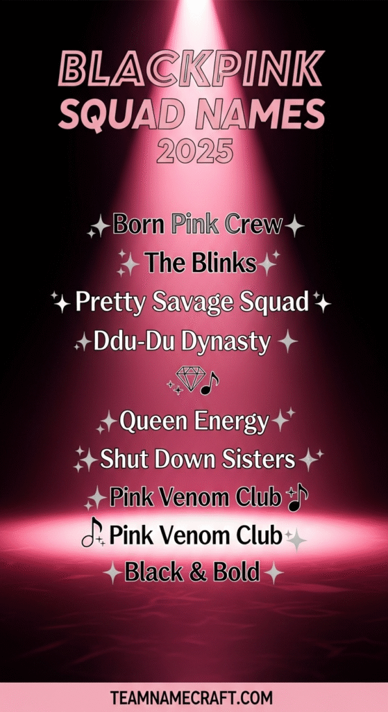 Blackpink Squad Names