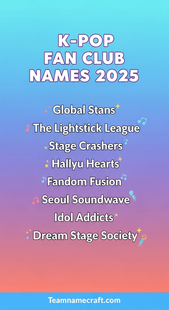 K-pop Fan Club Names