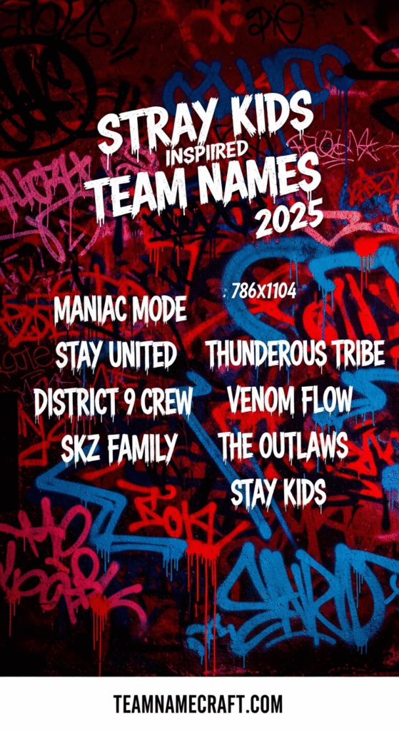 Stray Kids inspired team names