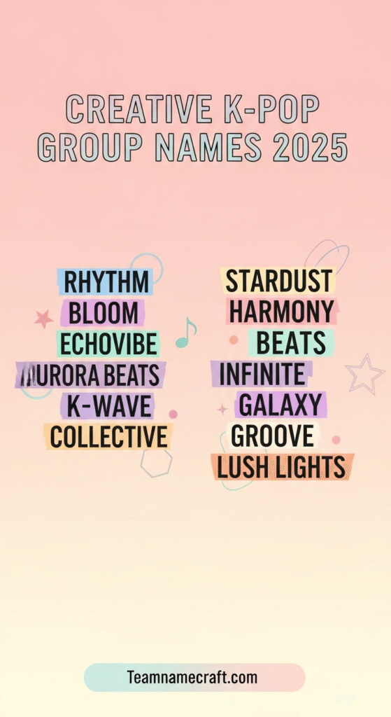 Creative K-Pop Names For Groups