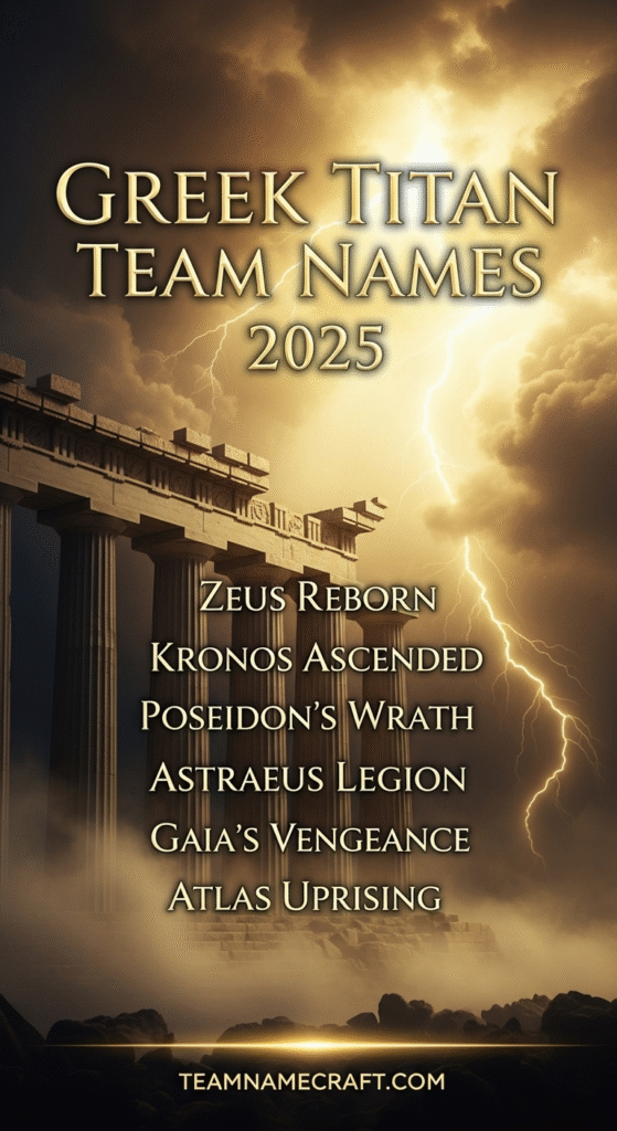 Greek Titan Names for Teams