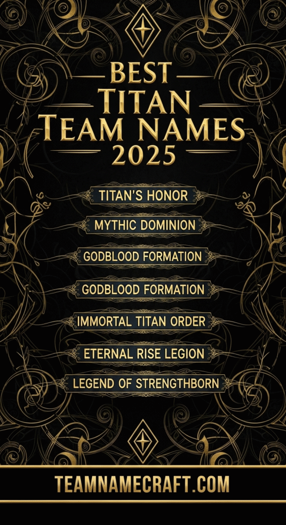 Best Titan Team Names 2025