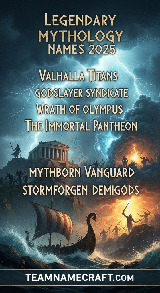 Legendary Team Names from Mythology