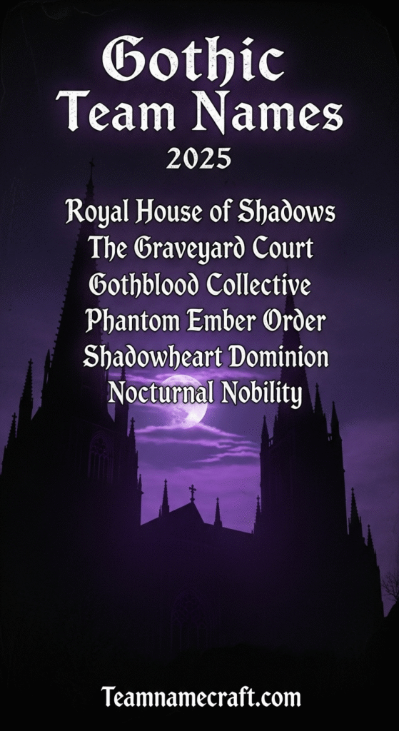 Gothic Team Names for Gaming
