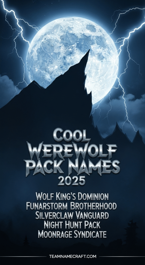 Cool Werewolf Pack Names