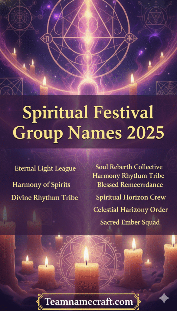 Spiritual Festival Group Names 2025