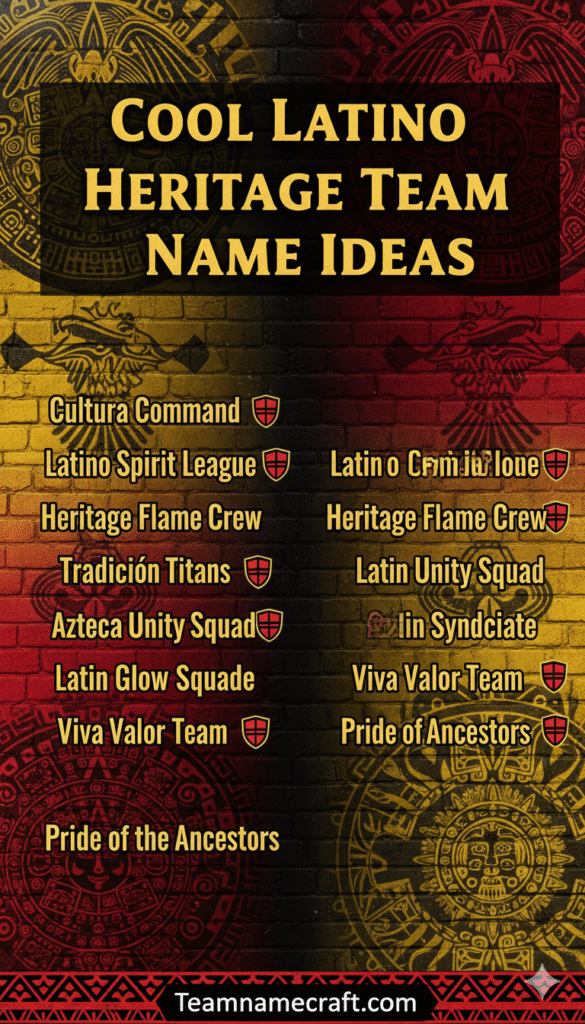 Cool Latino Heritage Team Name Ideas