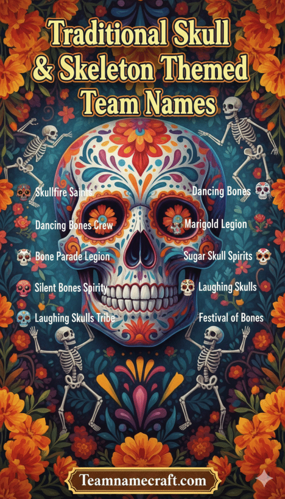 Traditional Skull & Skeleton Themed Team Names