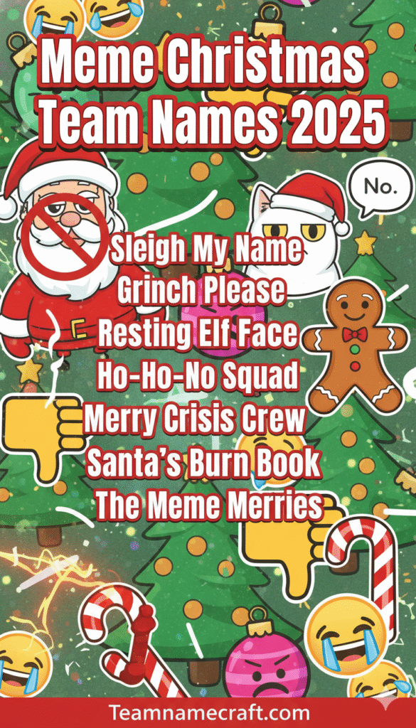 Meme Christmas Team Names