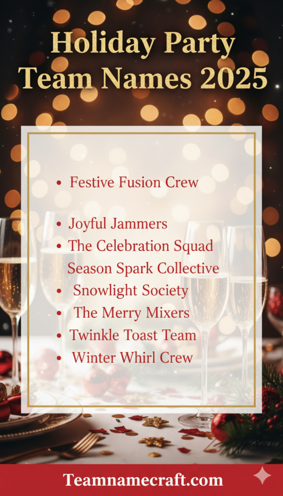 Holiday Party Team Names