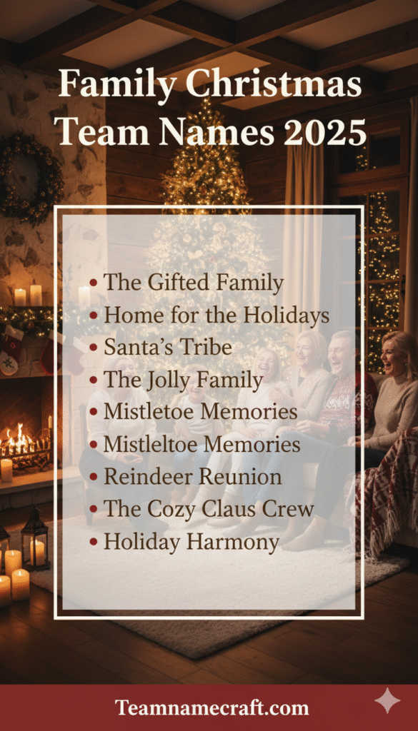 Family Christmas Team Names