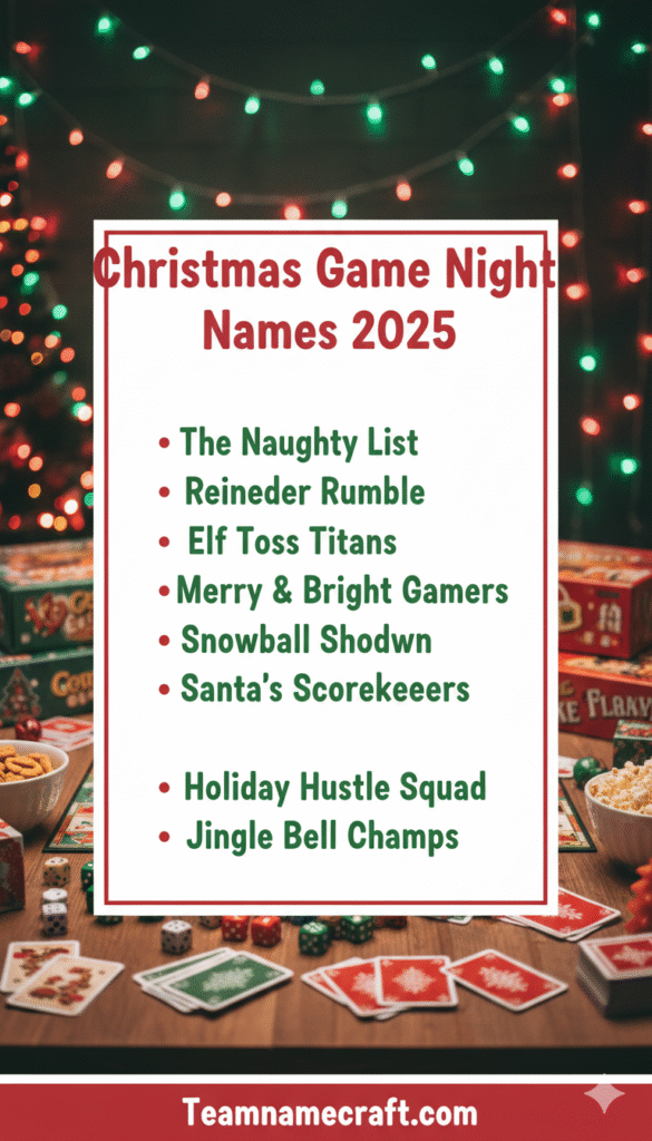 Christmas Game Night Names
