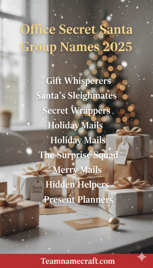 Office Secret Santa Group Names