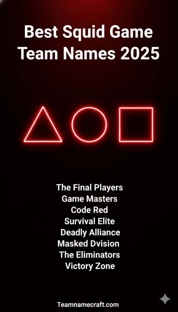 Best Squid Game Team Names