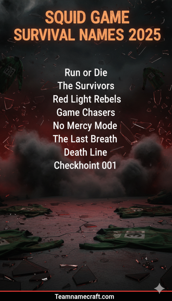 Squid Game Survival Names