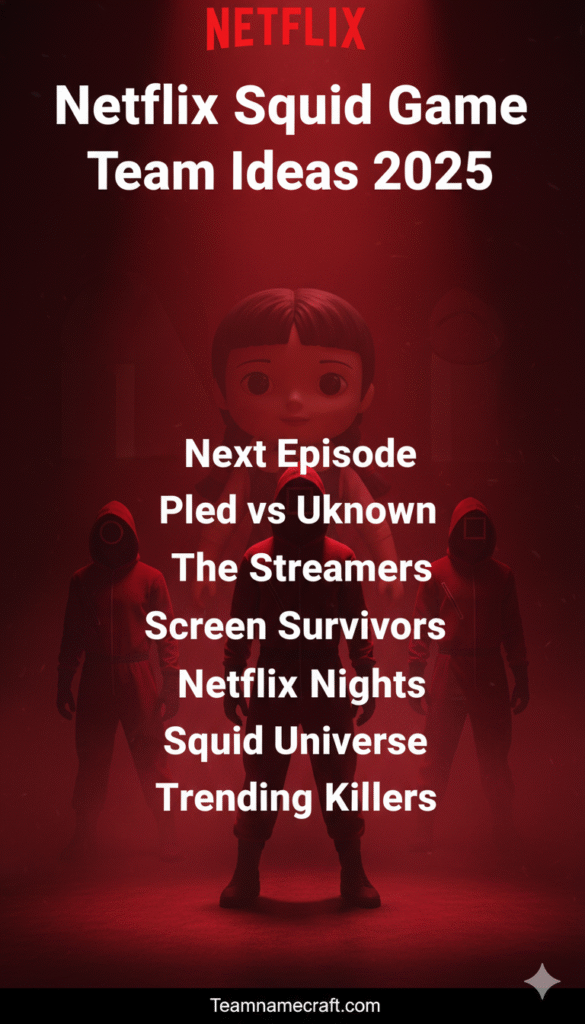 Netflix Squid Game Team Ideas