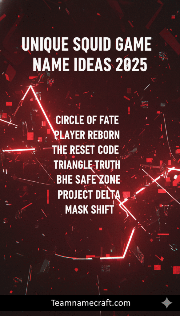 Unique Squid Game Name Ideas