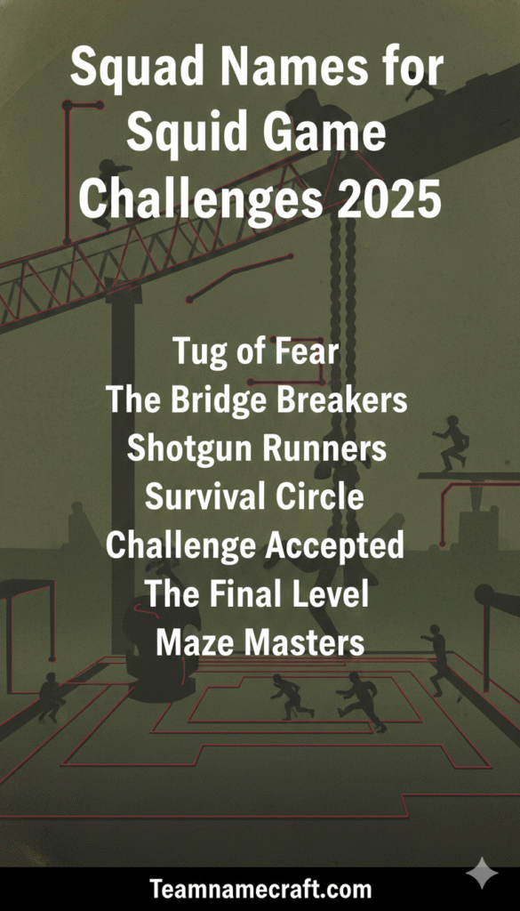 Squad Names for Squid Game Challenges