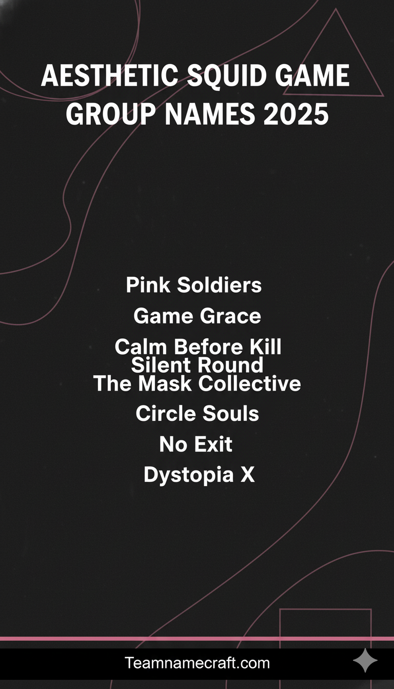 Aesthetic Squid Game Group Names