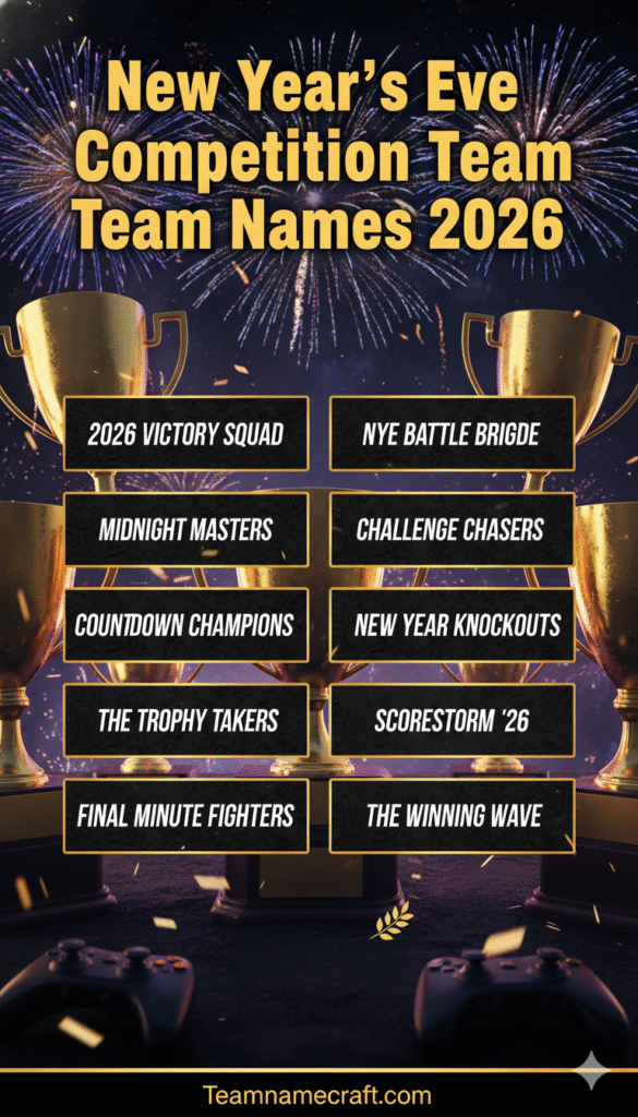 New Year’s Eve Competition Team Names 2026