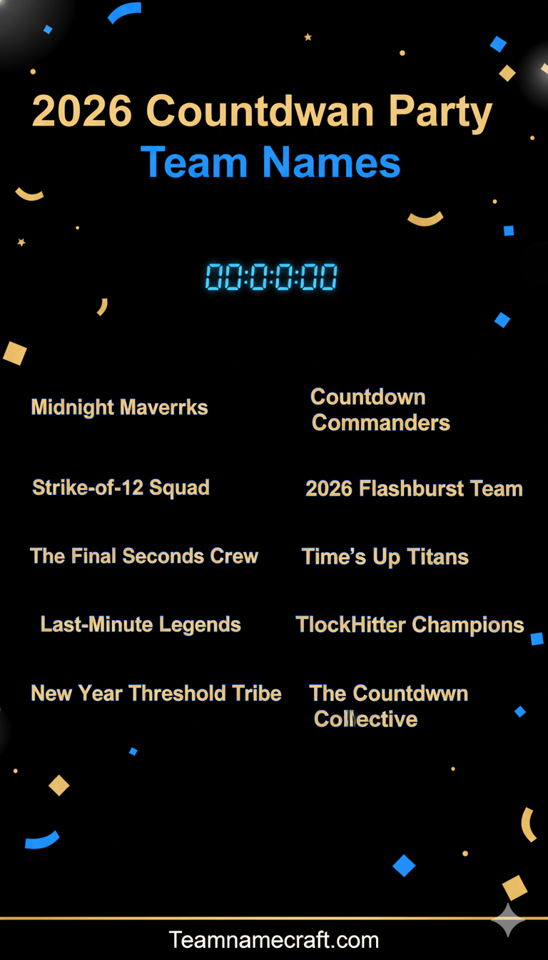 2026 Countdown Party Team Names