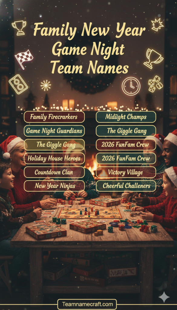 Family New Year Game Night Team Names