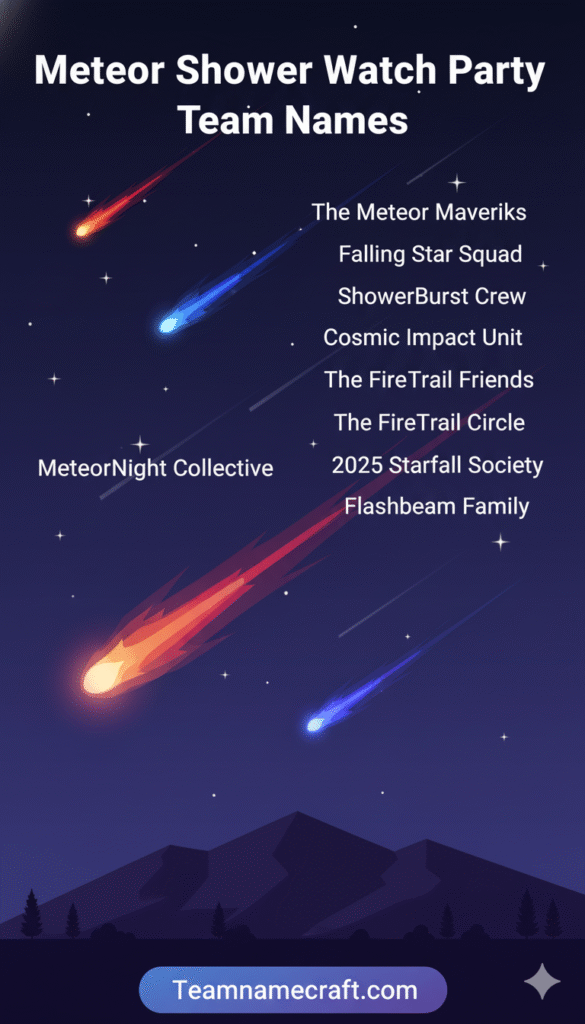 Meteor Shower Watch Party Team Names