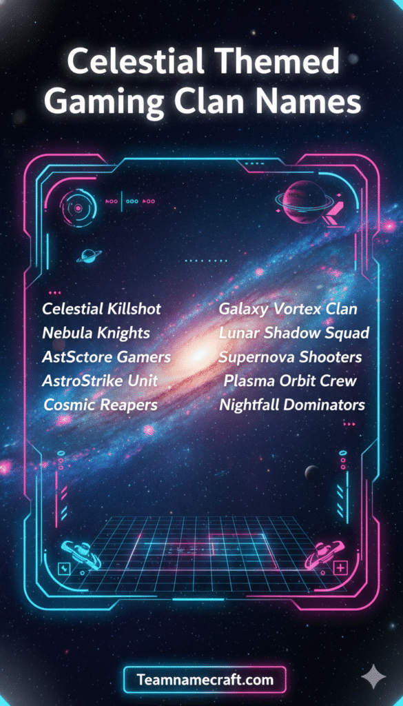 Celestial Themed Gaming Clan Names