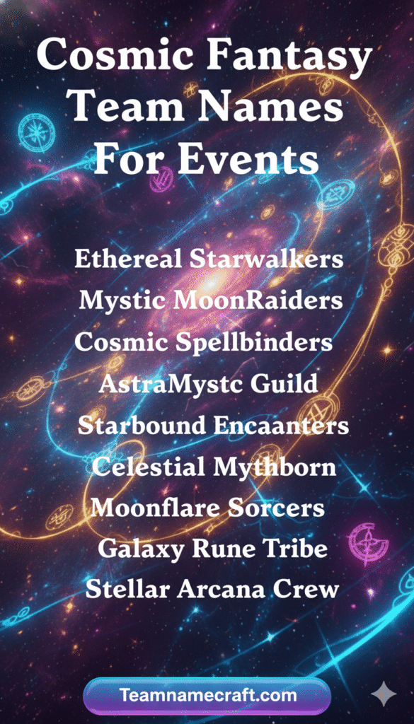 Cosmic Fantasy Team Names for Events
