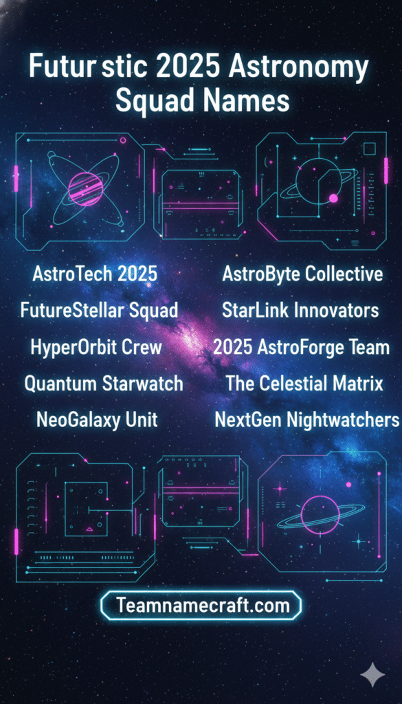 Futuristic 2025 Astronomy Squad Names