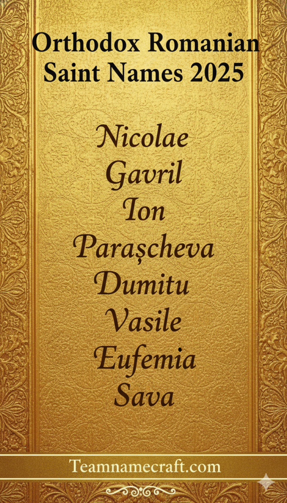 Orthodox Romanian Saint Names