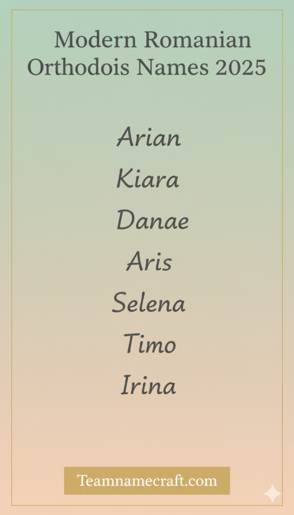 Modern Romanian Orthodox Names