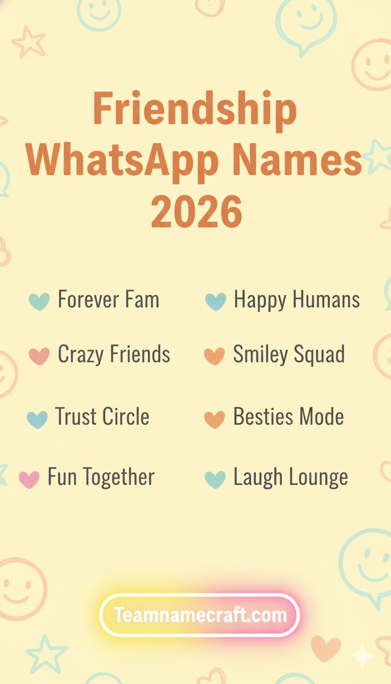 Friendship WhatsApp Names