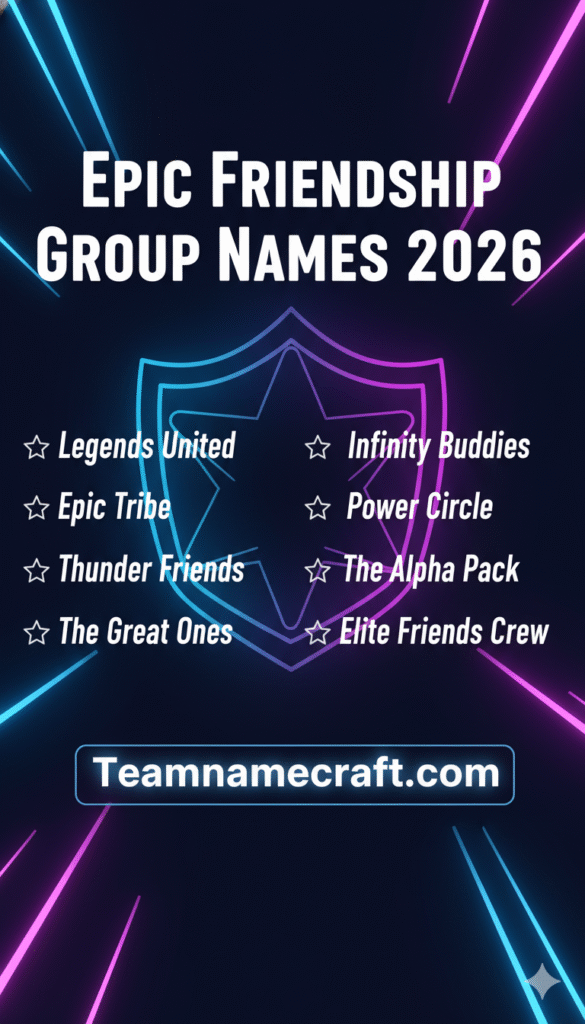 Epic Friendship Group Names