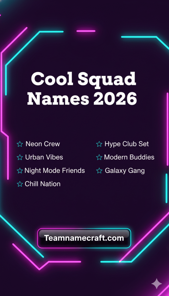 Cool Squad Names 2026