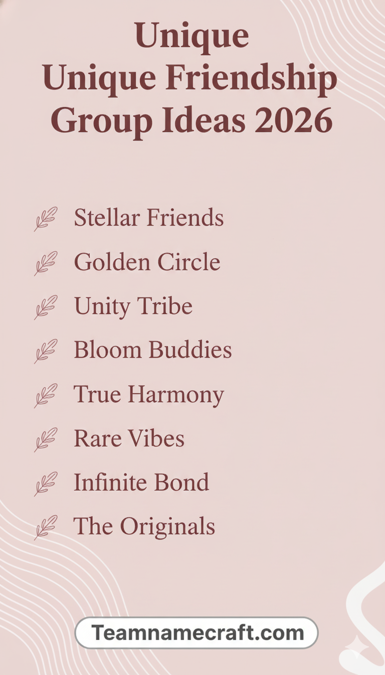 Unique Friendship Group Ideas