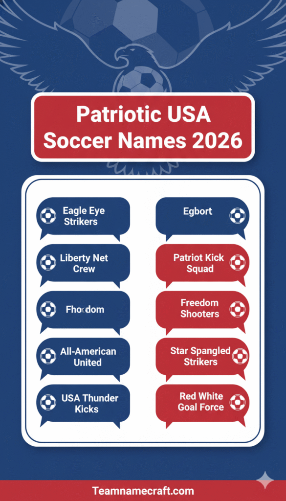 Patriotic USA Soccer Names 2026