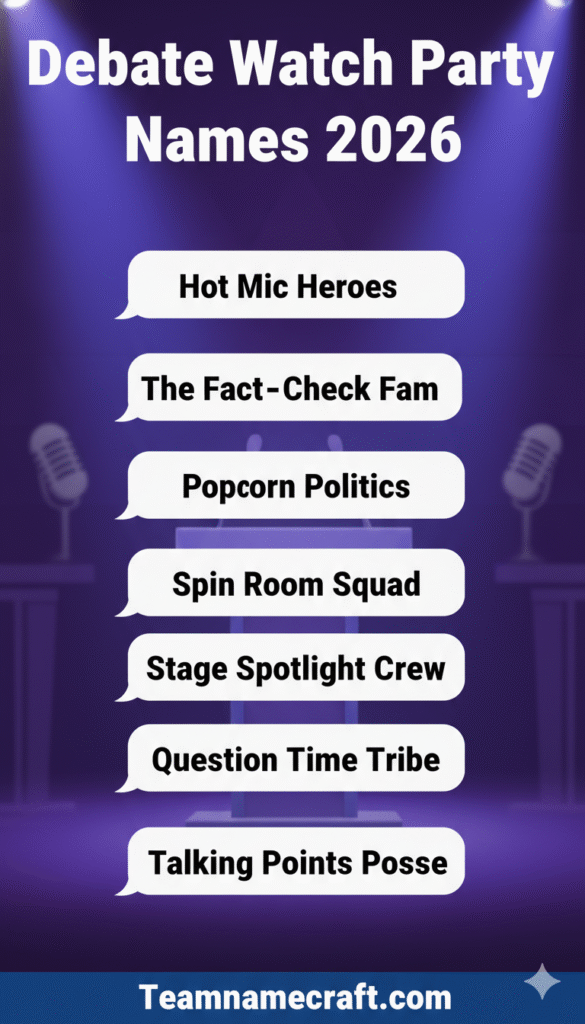 Debate Watch Party Names
